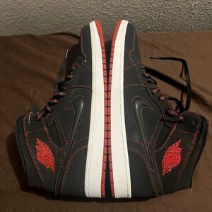 Jordan Black and Red Athletic High-Top Sneakers Jordan 1 Come Fly With Me